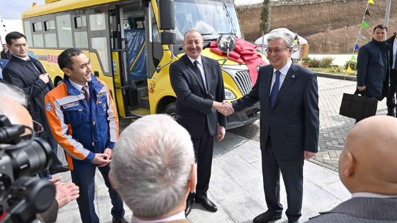 Yutong school bus presented to Azerbaijan as a national gift