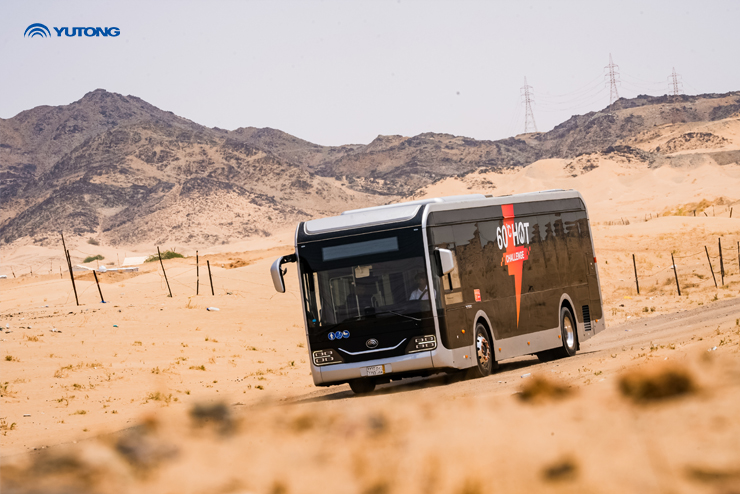 Conquering desert scorchers: Yutong E11pro Extreme Heat Challenge Debuts!