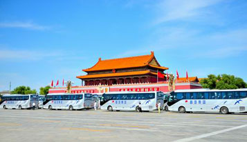 Yutong buses serve the V-Day parade in Beijing