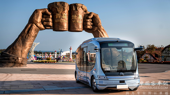 Yutong Intelligent Driving Bus Putting into Operation in Qingdao  Qingdao Citizens Rush to Take the Bus for “Fresh” Ride