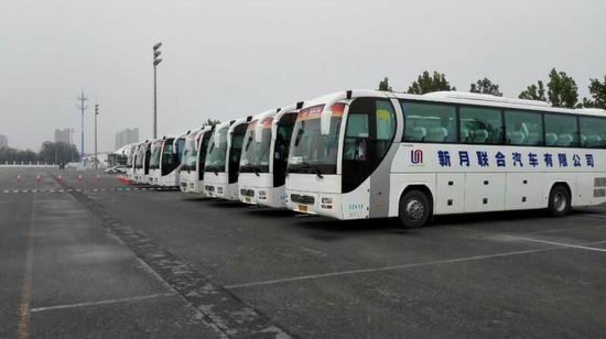 Yutong buses serve the V-Day parade in Beijing