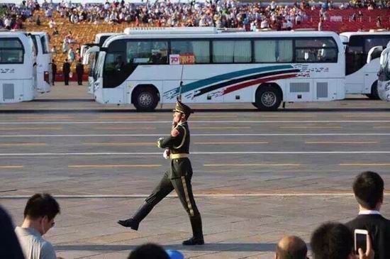 Yutong buses serve the V-Day parade in Beijing