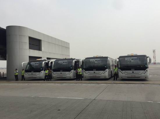 Yutong airfield buses delivered to Indonesia to escort for the Jakarta Asian Games