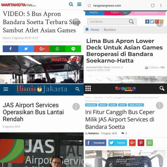 Yutong airfield buses delivered to Indonesia to escort for the Jakarta Asian Games