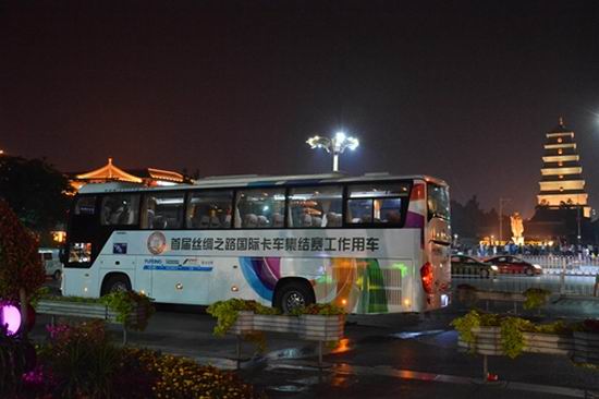 Yutong buses on the Silk Road