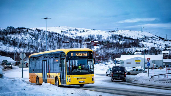 Challenges for pure battery electric buses in arctic weather