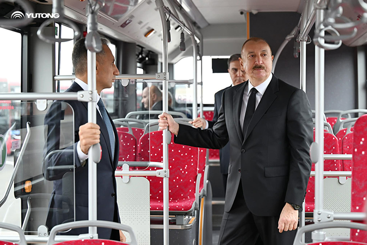 Azerbaijan President Witnesses Delivery of 235 Yutong Buses to Ganja