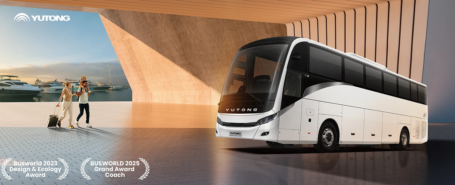 Yutong left-hand drive diesel coach T12 debuts:&nbsp;superior reliability for premium travel